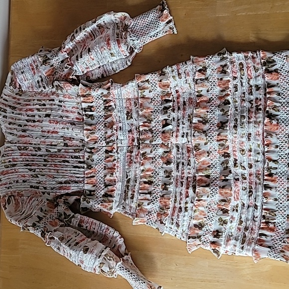 Zimmermann Radiate Smocked Mini Dress, Peach Rose Floral - Picture 5 of 16